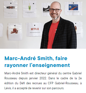 Portrait Marc-André Smith de Compétences Québec