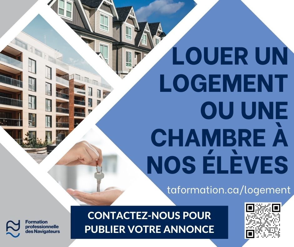 Location de chambre ou de logement aux élèves de la Formation professionnelle des Navigateurs