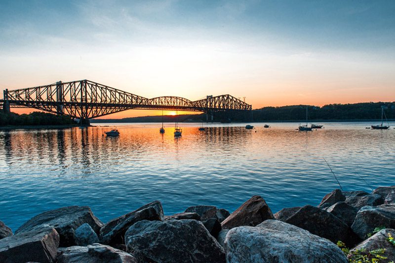 Expérience CFPGR - Vue de la marina de Lévis (ponts de Québec) Expérience CFPGR - Vue de la marina de Lévis (ponts de Québec)