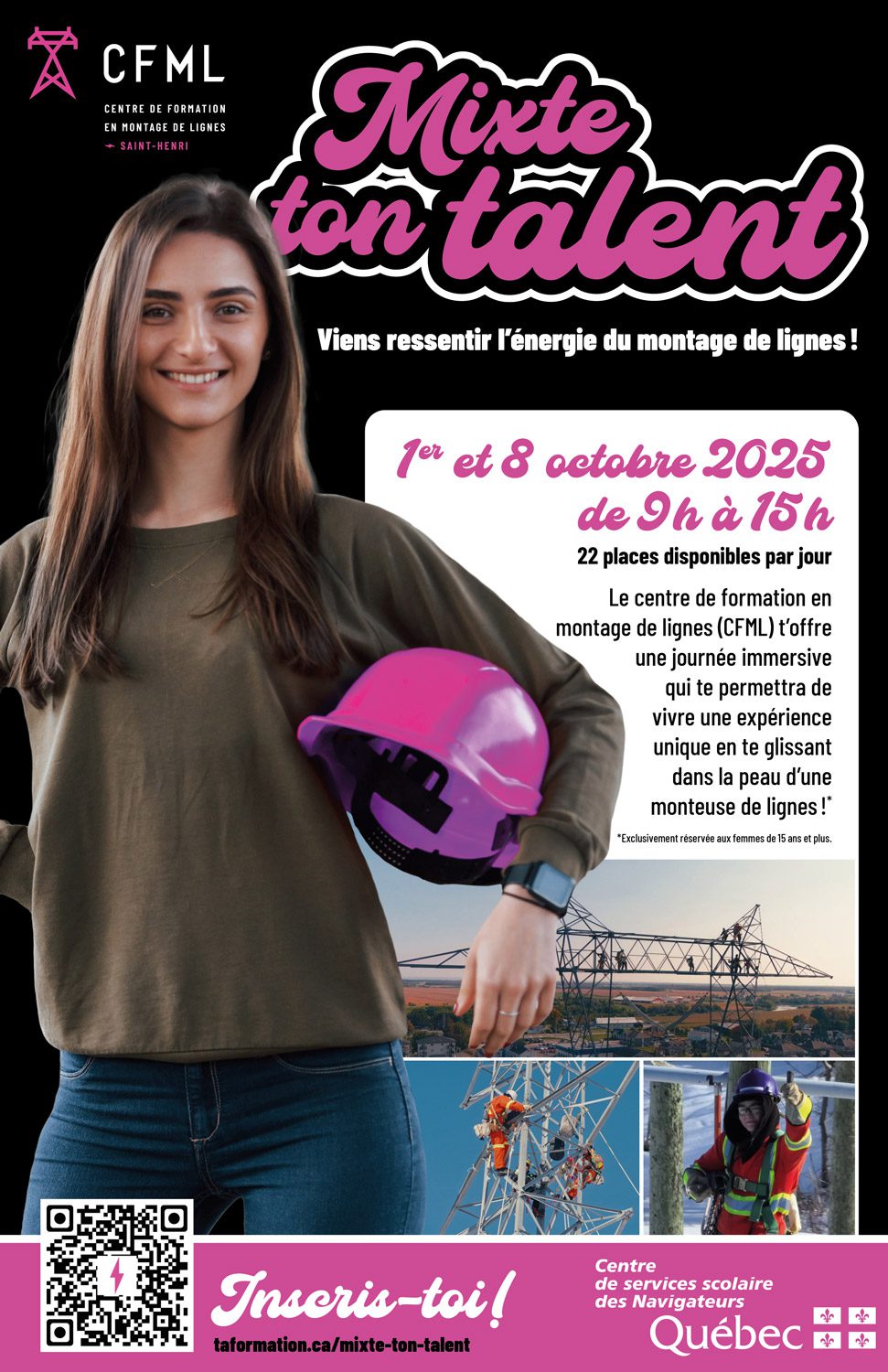 Mixte ton talent au centre de formation en montage de lignes (CFML) - Affiche