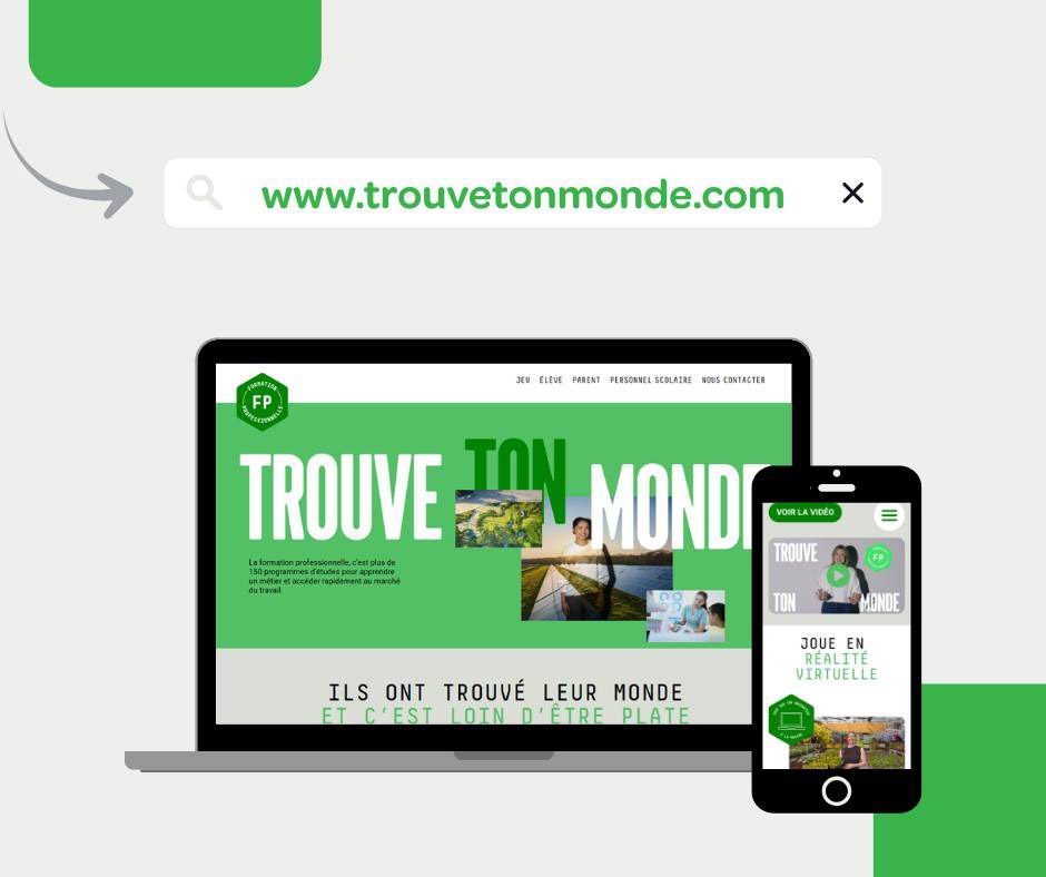 Découvre la formation professionnelle autrement avec Trouve ton monde - pub