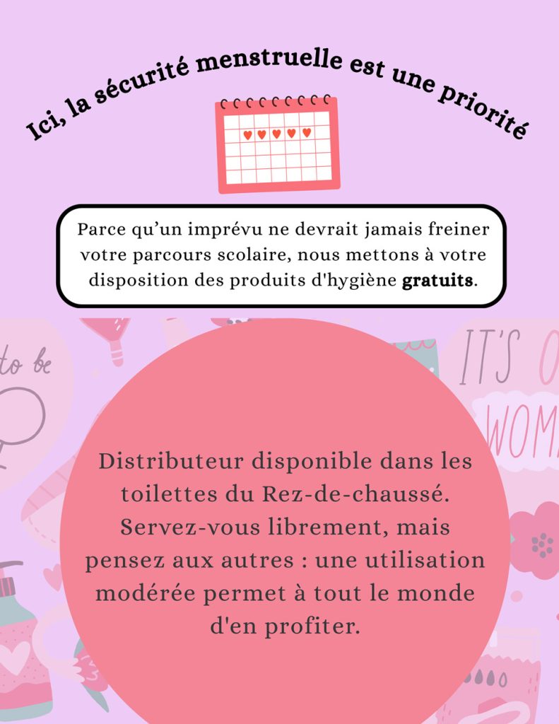 Le centre de formation professionnelle Gabriel-Rousseau pose un geste concret en matière de sécurité menstruelle Le centre de formation professionnelle Gabriel-Rousseau pose un geste concret en matière de sécurité menstruelle